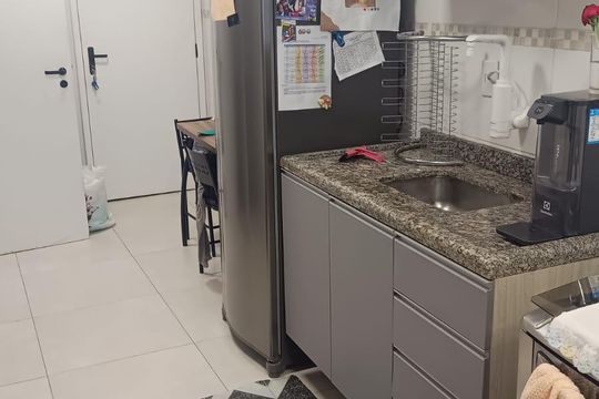 Cozinha de apartamento à venda com 3 quartos, 80m² em Vila Gilda, Santo André