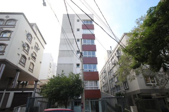 Fachada de apartamento para alugar com 1 quarto, 40m² em Auxiliadora, Porto Alegre