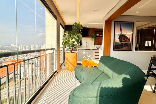 Varanda de apartamento à venda com 3 quartos, 130m² em Vila Leopoldina, São Paulo