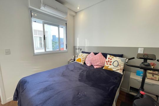 Quarto de apartamento à venda com 1 quarto, 27m² em Vila Sonia, São Paulo