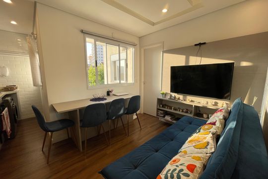 Sala de apartamento à venda com 1 quarto, 27m² em Vila Sonia, São Paulo