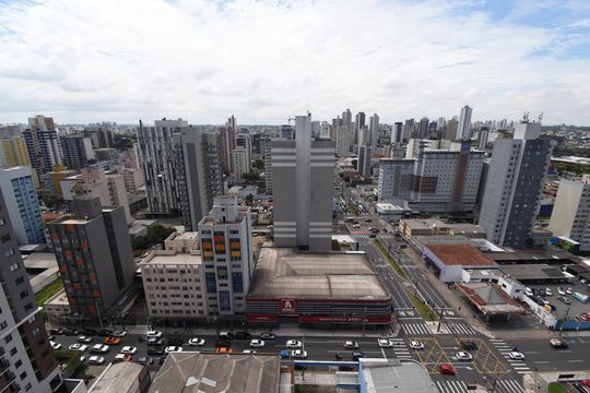 Vista do Prédio de apartamento à venda com 2 quartos, 46m² em Centro, Curitiba