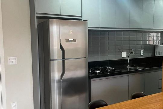 Cozinha de kitnet/studio para alugar com 1 quarto, 40m² em Vila Itapura, Campinas