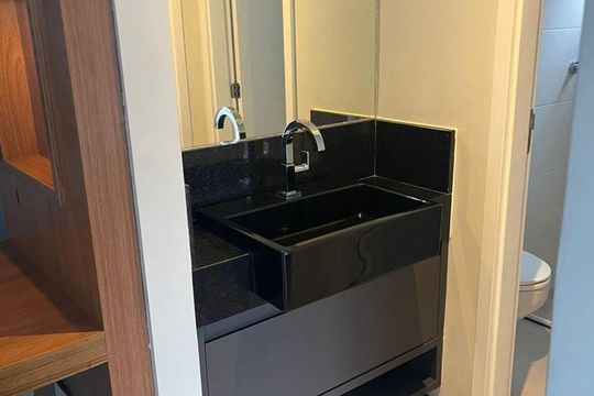 Cozinha de kitnet/studio para alugar com 1 quarto, 40m² em Vila Itapura, Campinas