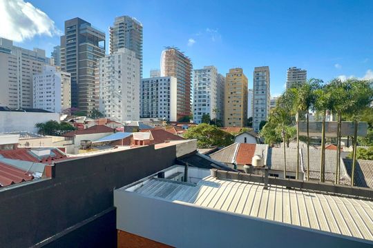 Vista da Sala de apartamento para alugar com 2 quartos, 80m² em Cerqueira César, São Paulo