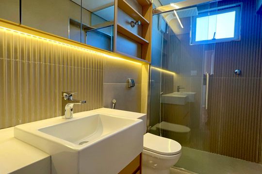 Banheiro de apartamento para alugar com 2 quartos, 80m² em Cerqueira César, São Paulo
