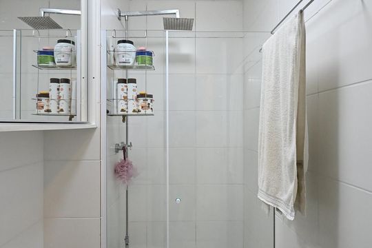 Banheiro de apartamento à venda com 3 quartos, 138m² em Parque Assuncao, Taboão da Serra
