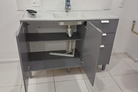 Cozinha de apartamento para alugar com 2 quartos, 35m² em Jardim Promissao, São Paulo