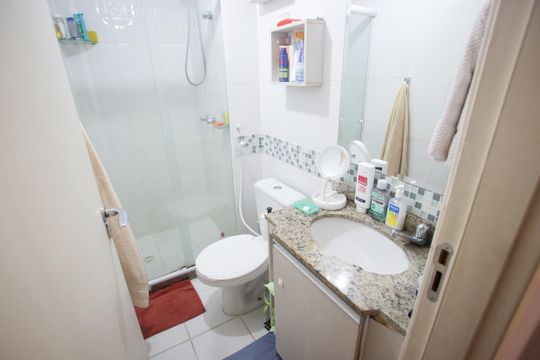 Banheiro da Suíte de apartamento à venda com 2 quartos, 57m² em Freguesia (jacarepaguá), Rio de Janeiro