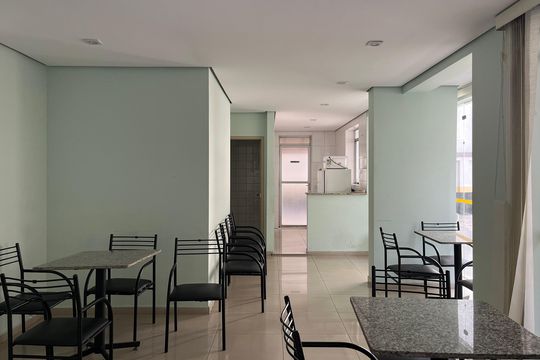 Área comum - Salão de festas de apartamento para alugar com 1 quarto, 44m² em Perdizes, São Paulo