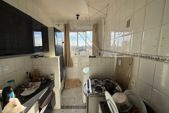cozinha de apartamento à venda com 3 quartos, 59m² em Esplanada, Belo Horizonte
