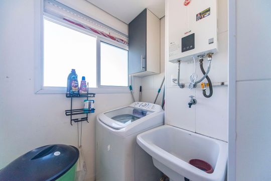 Área de Serviço de apartamento à venda com 2 quartos, 51m² em Vila Curuçá, Santo André