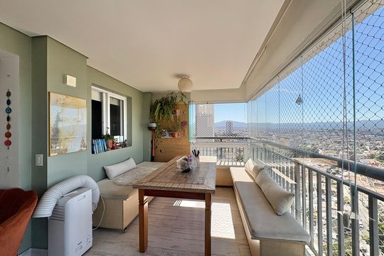 Varanda da Sala de apartamento à venda com 2 quartos, 70m² em Vila Albertina, São Paulo