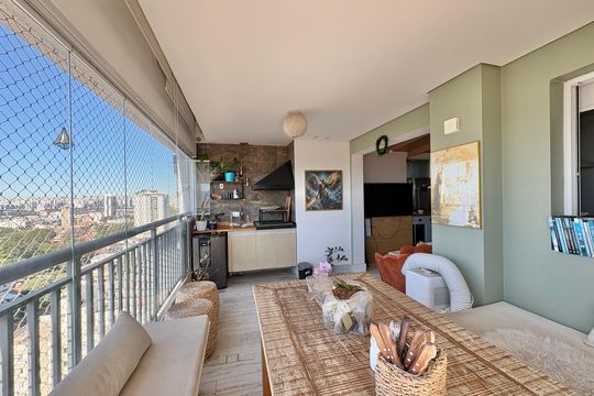 Varanda da Sala de apartamento à venda com 2 quartos, 70m² em Vila Albertina, São Paulo