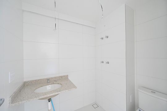 Banheiro Social de kitnet/studio para alugar com 1 quarto, 26m² em Vila Clementino, São Paulo