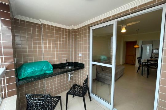 Varanda de apartamento para alugar com 2 quartos, 53m² em Vila Caiçara, Praia Grande