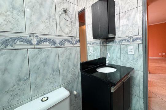 Banheiro Social de apartamento à venda com 3 quartos, 64m² em Vila Jerusalem, São Bernardo do Campo