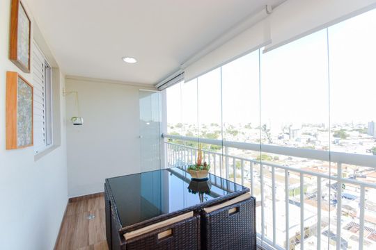 Varanda da Sala de apartamento à venda com 3 quartos, 72m² em Vila Galvão, Guarulhos