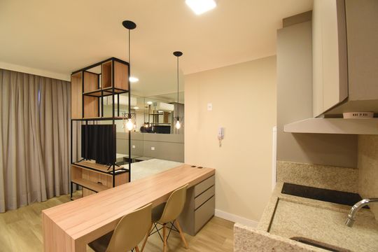 Studio de kitnet/studio para alugar com 1 quarto, 25m² em São Francisco, Curitiba
