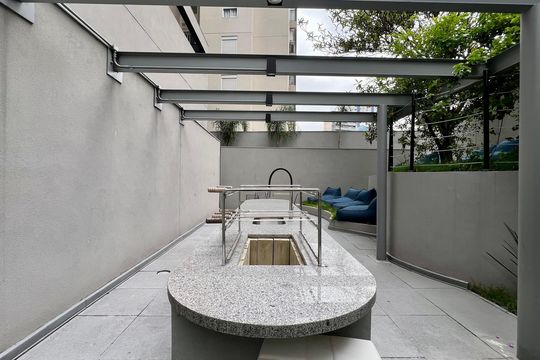 Área comum - Churrasqueira de kitnet/studio à venda com 1 quarto, 24m² em Pompeia, São Paulo