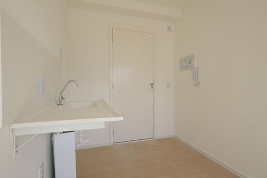 Cozinha de kitnet/studio para alugar com 1 quarto, 17m² em Vila Andrade, São Paulo