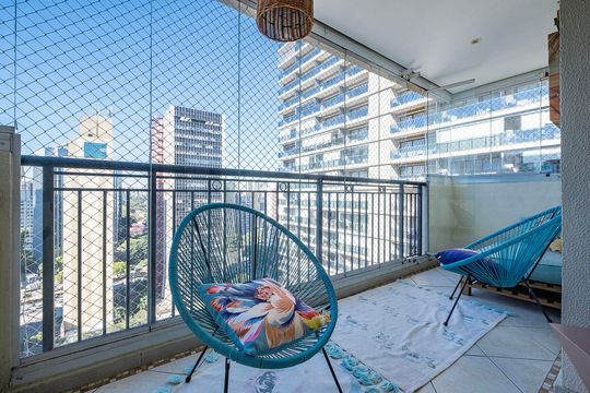 Sala/Cozinha - Varanda de apartamento para alugar com 2 quartos, 75m² em Pinheiros, São Paulo