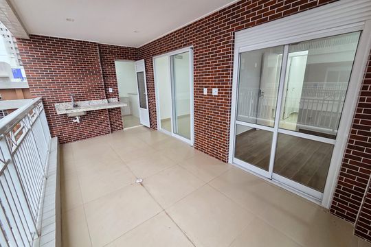 Varanda da sala de apartamento para alugar com 2 quartos, 85m² em Canto do Forte, Praia Grande