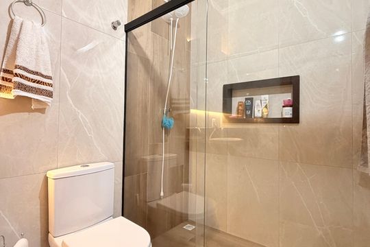 Banheiro Social de casa à venda com 3 quartos, 183m² em Residencial Santa Giovana, Jundiaí