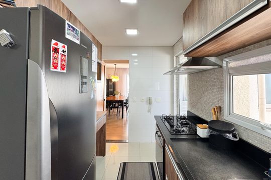 Cozinha de apartamento à venda com 3 quartos, 107m² em Vila Lusitania, São Bernardo do Campo