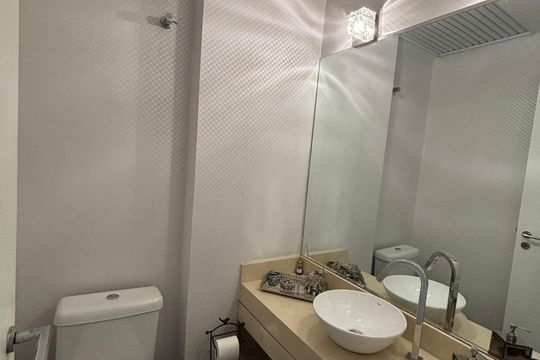 Banheiro de apartamento à venda com 3 quartos, 136m² em Jardim Bela Vista, Santo André