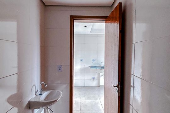 Banheiro de apartamento à venda com 1 quarto, 25m² em Vila Carrão, São Paulo
