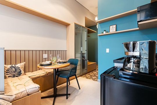 Cozinha de kitnet/studio à venda com 1 quarto, 34m² em Vila Mariana, São Paulo