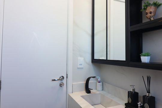 Quarto 1 - Suíte Banheiro  de apartamento à venda com 2 quartos, 58m² em Vila Dusi, São Bernardo do Campo