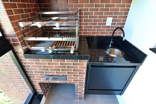 Varanda gourmet de apartamento à venda com 2 quartos, 58m² em Vila Dusi, São Bernardo do Campo