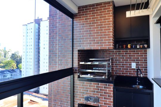 Varanda gourmet de apartamento à venda com 2 quartos, 58m² em Vila Dusi, São Bernardo do Campo