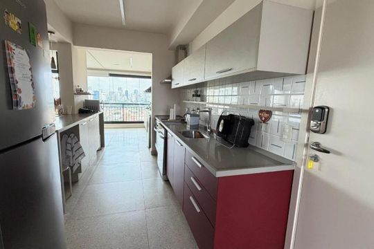 Cozinha de apartamento à venda com 3 quartos, 135m² em Vila Olímpia, São Paulo