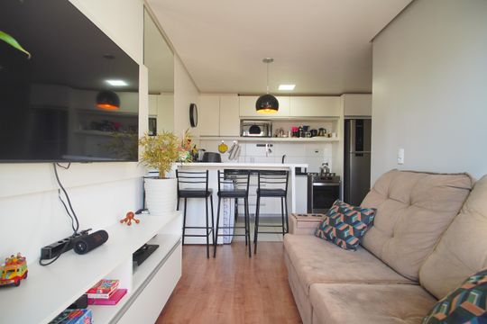Sala de apartamento à venda com 2 quartos, 48m² em Primavera, Novo Hamburgo