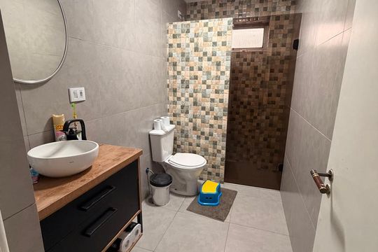 Banheiro de apartamento à venda com 3 quartos, 112m² em Jardim Bela Vista, Santo André