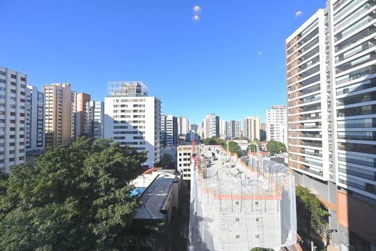 Vista da Varanda de apartamento à venda com 1 quarto, 49m² em Vila Clementino, São Paulo