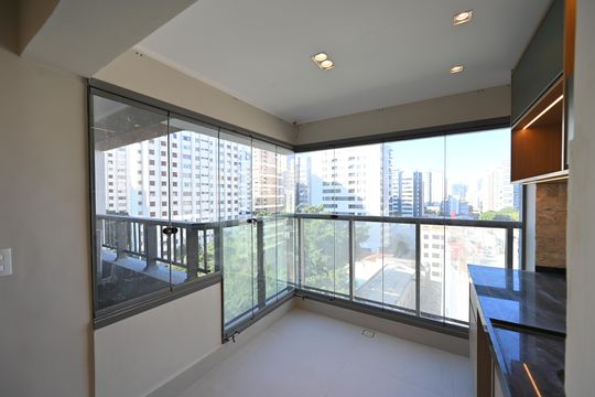 Varanda de apartamento à venda com 1 quarto, 49m² em Vila Clementino, São Paulo