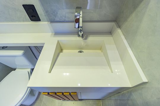 Detalhe - Lavabo de apartamento para alugar com 2 quartos, 57m² em Brás, São Paulo
