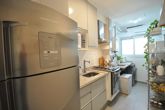 Cozinha de apartamento à venda com 2 quartos, 64m² em Carandiru, São Paulo