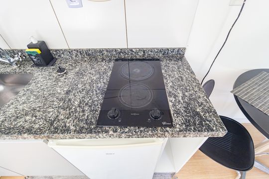 Detalhe - Cozinha de apartamento para alugar com 1 quarto, 30m² em Brás, São Paulo