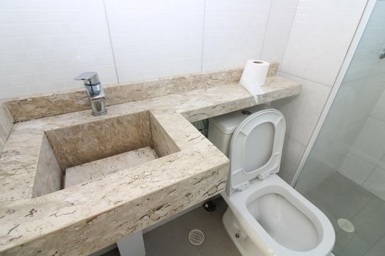 Banheiro de apartamento para alugar com 2 quartos, 47m² em Cangaiba, São Paulo