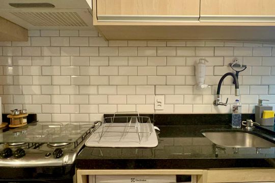 Cozinha de apartamento à venda com 1 quarto, 42m² em Cerqueira César, São Paulo