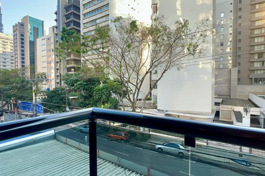 Varanda de apartamento à venda com 1 quarto, 42m² em Cerqueira César, São Paulo
