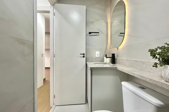 Banheiro de apartamento para alugar com 2 quartos, 39m² em Vila Paulista, São Paulo