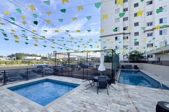 Área comum - Piscina de apartamento à venda com 1 quarto, 40m² em Vila Goncalves, São Bernardo do Campo