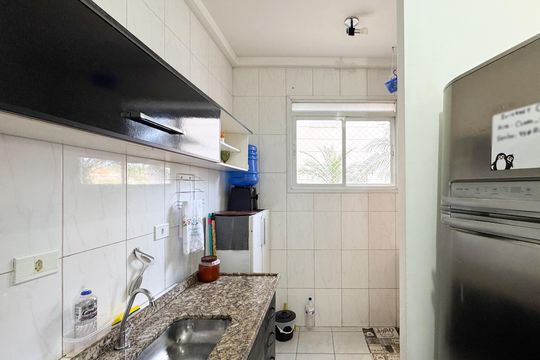 Cozinha  de apartamento à venda com 1 quarto, 40m² em Vila Goncalves, São Bernardo do Campo