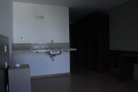 Cozinha de kitnet/studio para alugar com 1 quarto, 24m² em Dom Bosco, Juiz de Fora